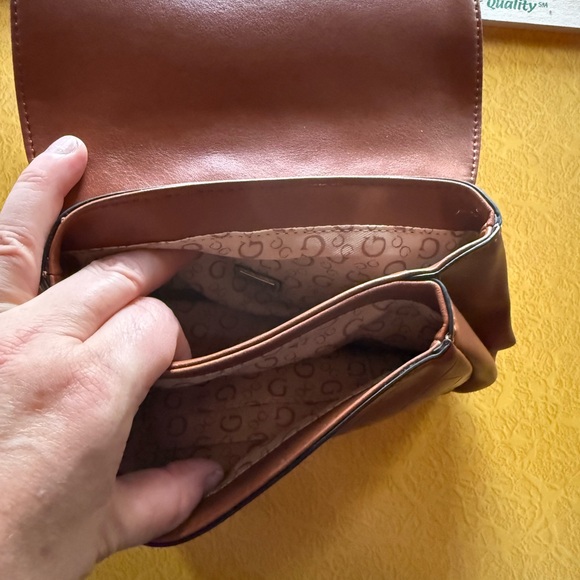 GUESS Brown Quilted Crossbody Bag - Picture 6 of 6